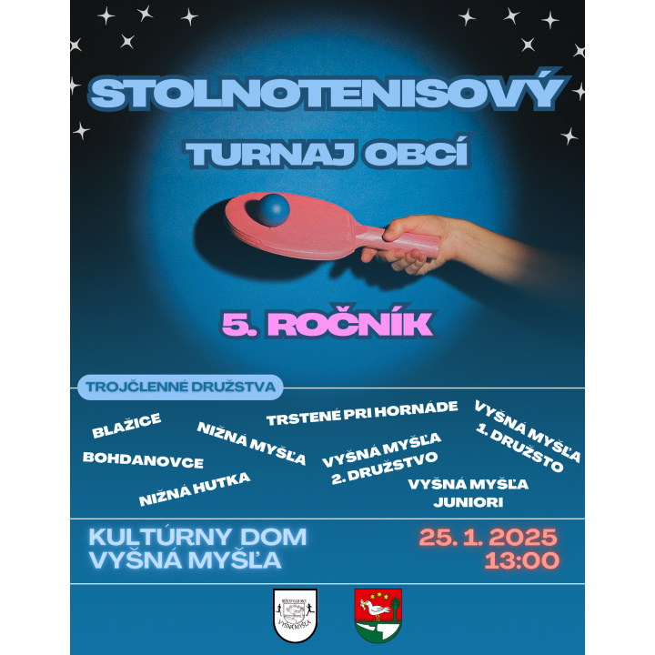 Menšia fotka pre článok Stolnotenisový turnaj obcí